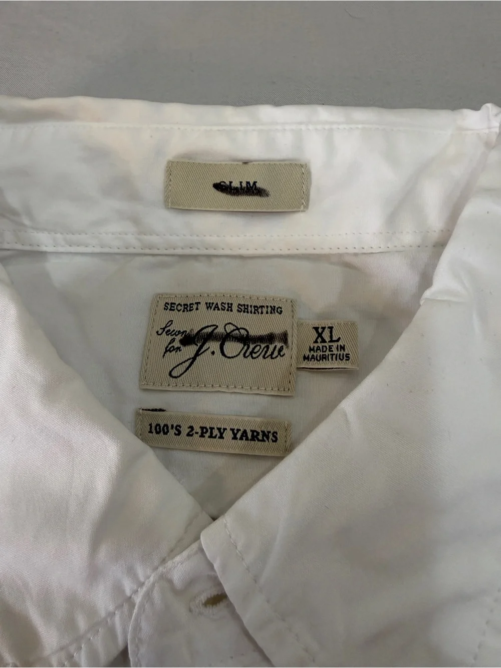 J.Crew Men’s Slim Fit White Button Down Shirt XL Cotton BJ742 NWOT